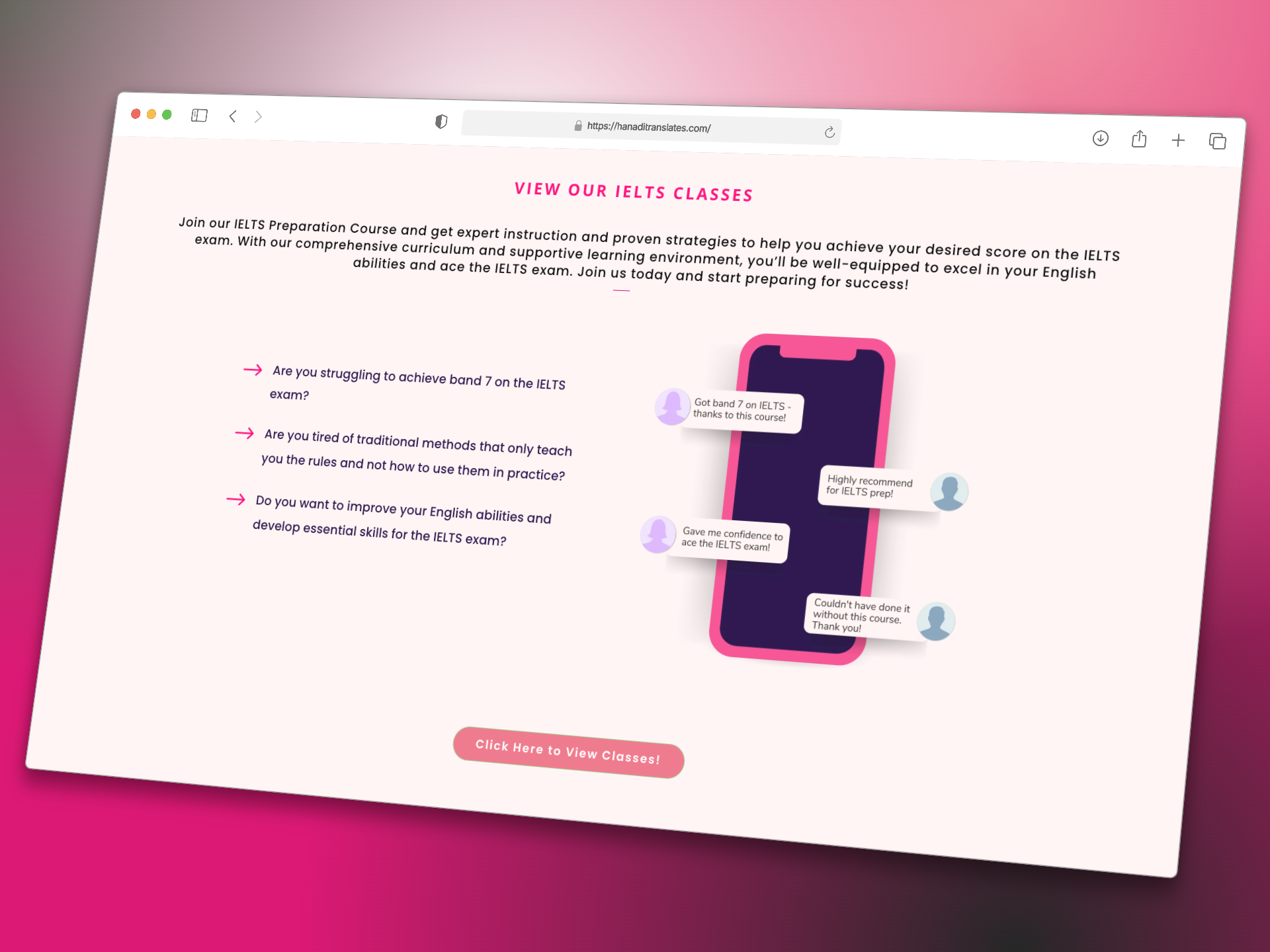 Teaching Website For Hanadi Translates